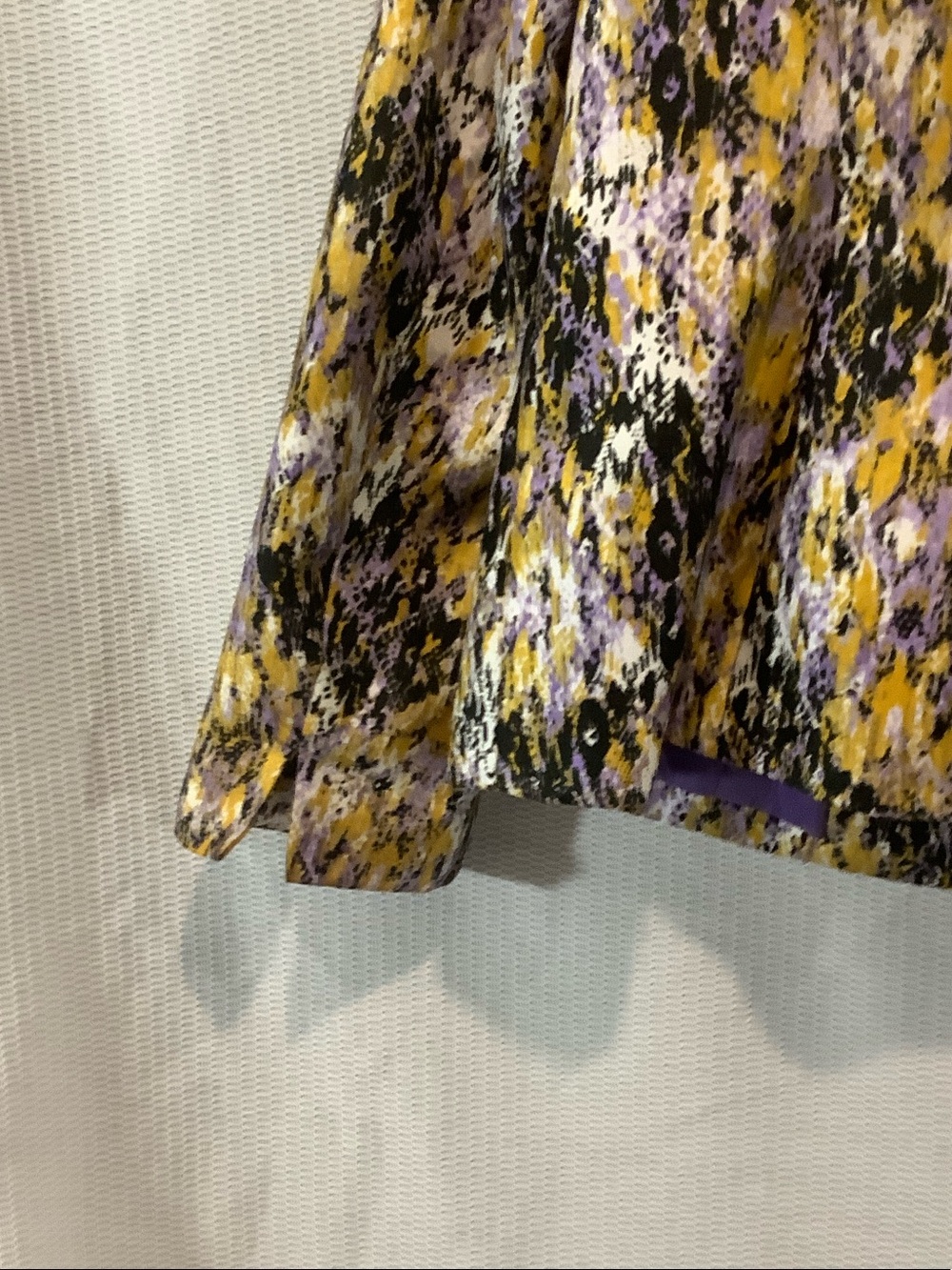 Kasper Yellow, Purple & Black Abstract Open-Front Jacket - Picture 12 of 13